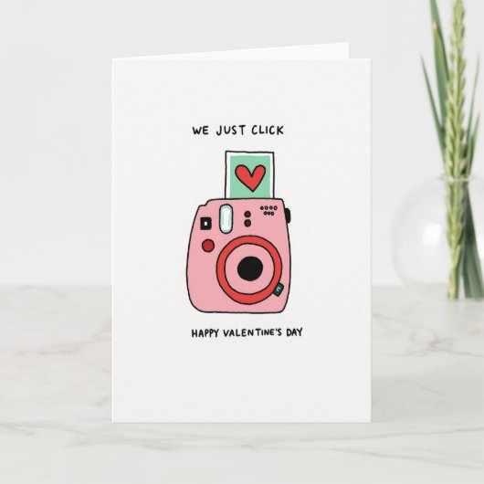 Valentinstag Click Foto Karte (Vorderseite)