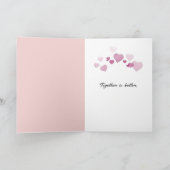 Valentinstag Clothespin - Paar mit Herz Feiertagskarte (Innenseite)