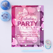 Valentinstag Club Party Flyer (Einzeln)