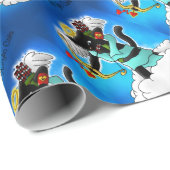 Valentinstag Coal Black Cupid Cat+BGC Geschenkpapier (Rolleneckpunkt)