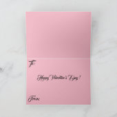 Valentinstag Coal Black Cupid Cat Feiertagskarte (Innenseite)