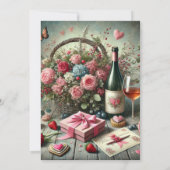 Valentinstag Cocktail Party Einladung (Rückseite)