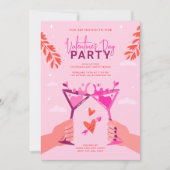 Valentinstag Cocktail Party Einladung (Vorderseite)