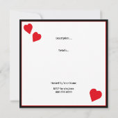 Valentinstag Cocktails Einfache Party Einladung (Rückseite)