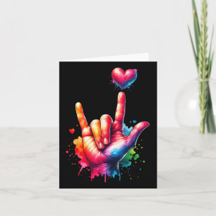 Valentinstag Colorful Asl I Liebe Sie Herzchen Fra Karte