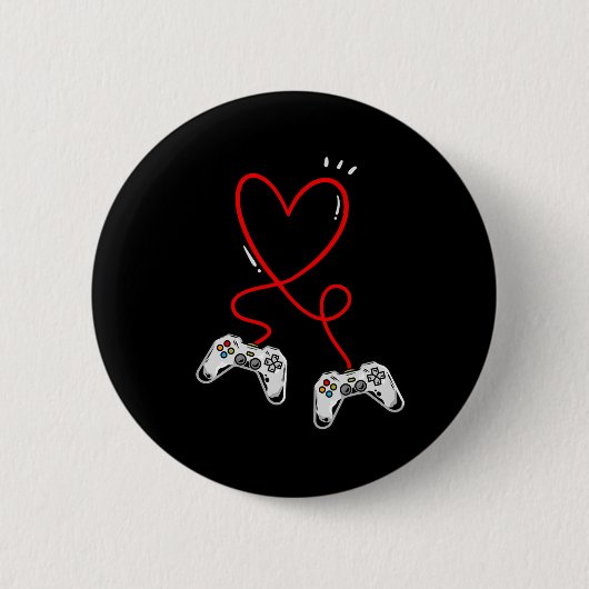 Valentinstag Controller Herz Videospiel Gamer Button (Vorderseite)