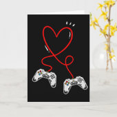 Valentinstag Controller Herz Videospiel Gamer Karte (Gelbe Blume)