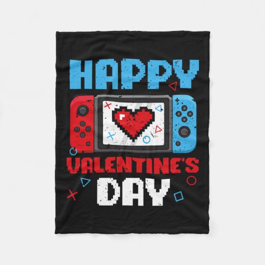 Valentinstag Controller Video Game Heart Boys Pa Fleecedecke (Vorderseite)