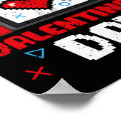 Valentinstag Controller Video Game Heart Boys Pa Poster (Ecke)