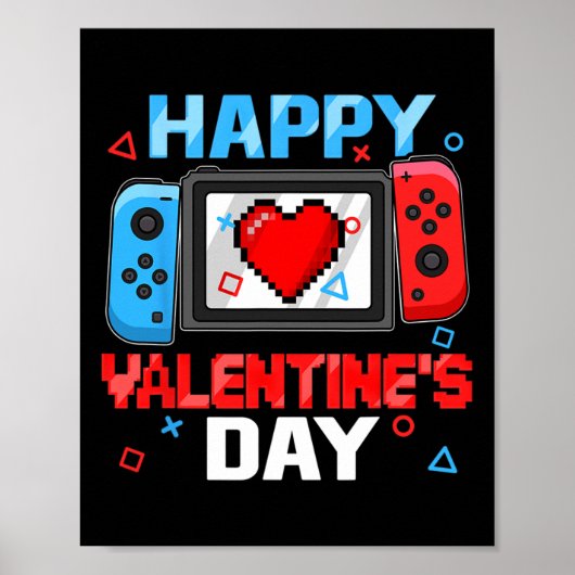 Valentinstag Controller Video Game Herzy Tod Poster (Vorne)