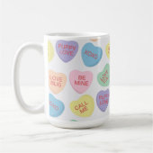 Valentinstag Conversation Candy Hearts Tasse (Links)