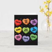 Valentinstag Conversation Hearts Candy Mine Kunstw Karte (Gelbe Blume)