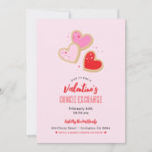 Valentinstag Cookie Tauschparty Einladung (Vorderseite)