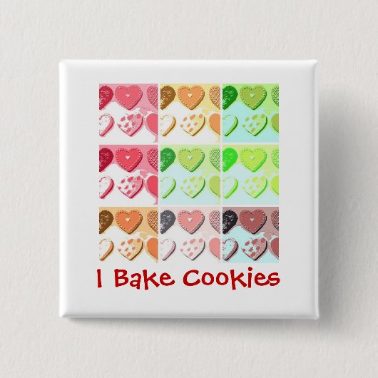 Valentinstag-Cookies Button (Vorderseite)