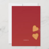 Valentinstag-Cookies Einladung (Rückseite)