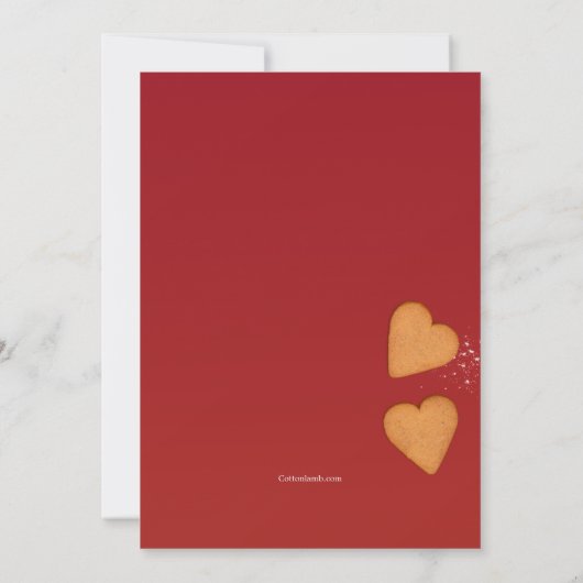 Valentinstag-Cookies Einladung (Rückseite)