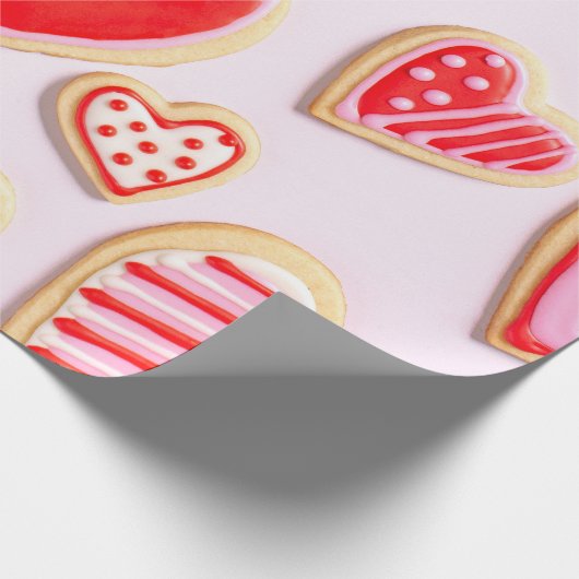 Valentinstag-Cookies Geschenkpapier (Ecke)