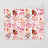 Valentinstag Cookies und Cupcakes Postkarte (Vorderseite)