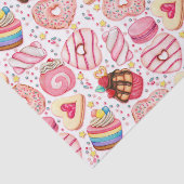 Valentinstag Cookies und Cupcakes Seidenpapier (Ausschnitt)