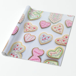 Valentinstag Cookies Wrapping Paper Geschenkpapier