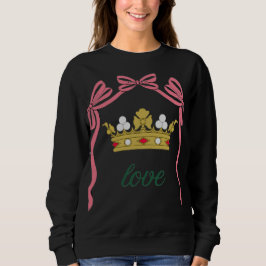Valentinstag Coquette Herz Schleife Valentinstag Sweatshirt