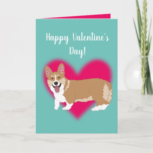Valentinstag Corgi Karte (Vorderseite)