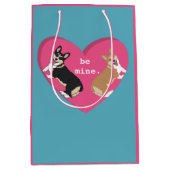 Valentinstag Corgi Mittlere Geschenktüte (Vorderseite)