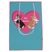 Valentinstag Corgi Mittlere Geschenktüte (Rückseite)