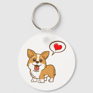 Valentinstag Corgi Schlüsselanhänger