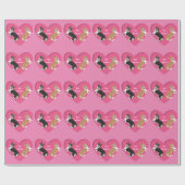 Valentinstag Corgis Geschenkpapier (Flach)