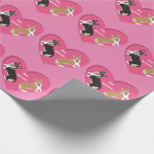 Valentinstag Corgis Geschenkpapier (Ecke)