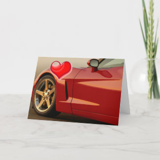 Valentinstag Corvette Feiertagskarte