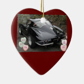 Valentinstag Corvette Keramikornament (Rechts)