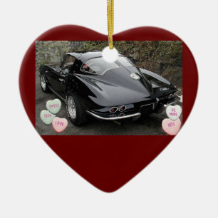 Valentinstag Corvette Keramikornament