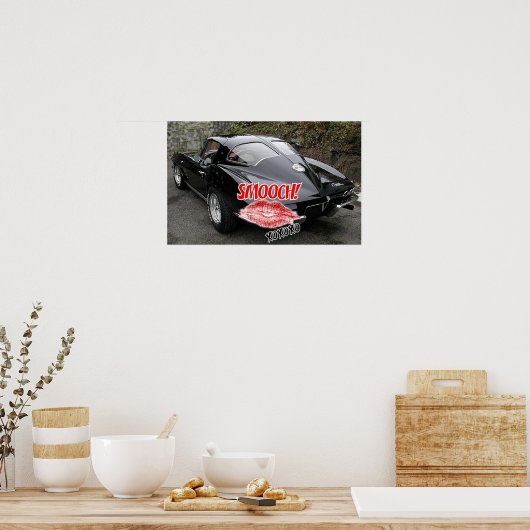 Valentinstag Corvette Poster (Küche)