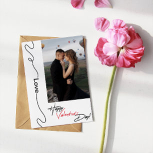 Valentinstag Couple Liebe Foto White Valentine Karte