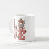 Valentinstag Cowboy Gnome Kaffeetasse (Vorderseite Links)