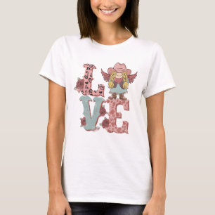 Valentinstag Cowgirl-Liebe T-Shirt