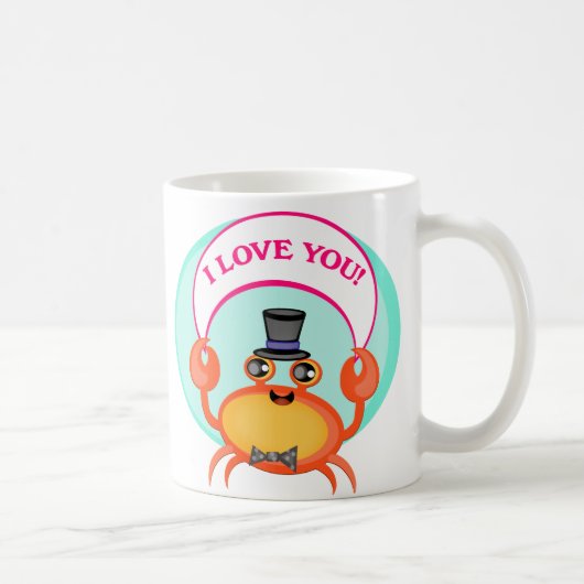 Valentinstag Crab-Tasse Kaffeetasse (Rechts)