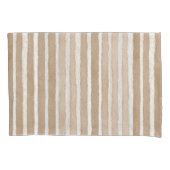 Valentinstag Creme & Braune Herzen Kissenbezug (Vorderseite-Links)