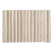 Valentinstag Creme & Braune Herzen Kissenbezug (Vorderseite-Rechts)