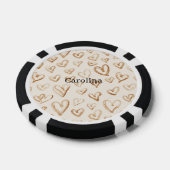 Valentinstag Cremebraune Herzen Pokerchips (Einzeln)