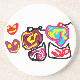 Valentinstag-Cupcakes Getränkeuntersetzer