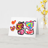 Valentinstag-Cupcakes Karte (Gelbe Blume)