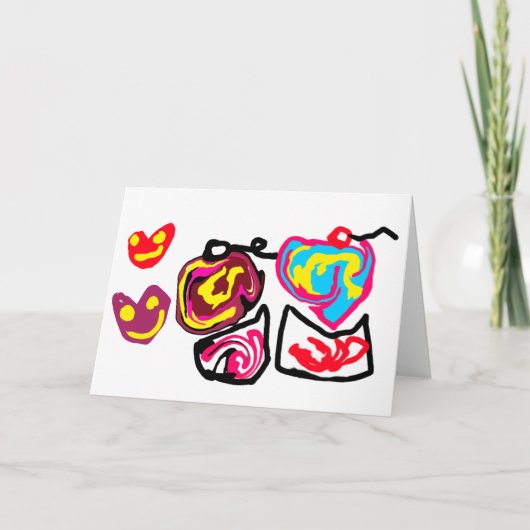 Valentinstag-Cupcakes Karte (Vorderseite)