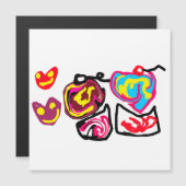 Valentinstag-Cupcakes Magnetkarte (Vorne/Hinten)