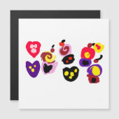 Valentinstag-Cupcakes  Magnetkarte (Vorne/Hinten)