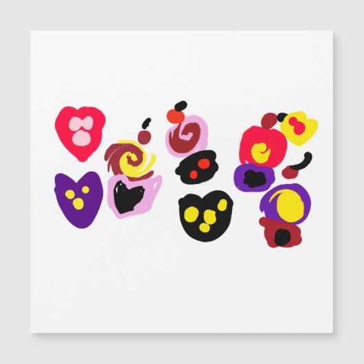 Valentinstag-Cupcakes  Magnetkarte (Vorderseite)