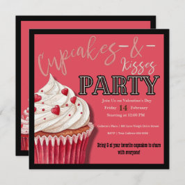 Valentinstag Cupcakes Party Feiertagskarte