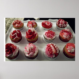 Valentinstag Cupcakes Poster